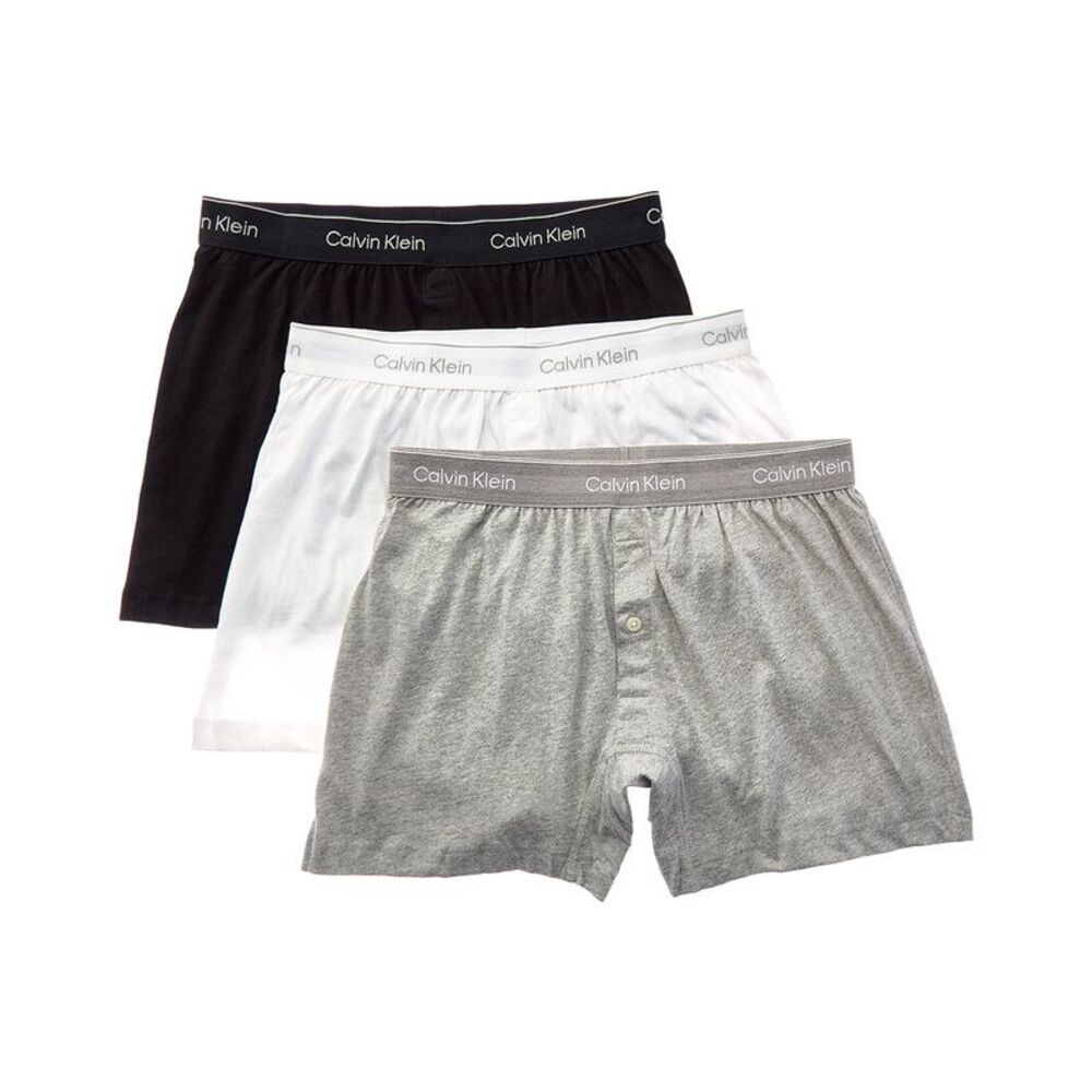 Calvin Klein Mens  Traditional Boxer 3-Pack, Multi